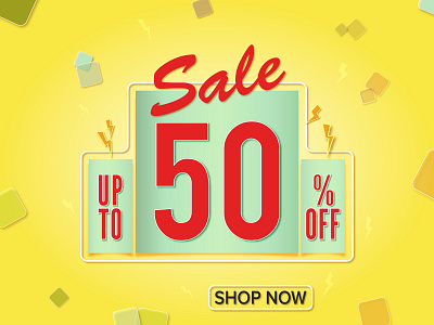 Vector Colorful Sale Discount Banner in Illustrator