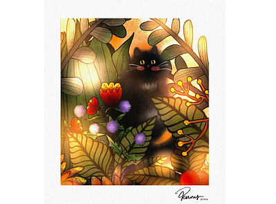 Boo's portrait art cats childrens illustration custom cute design digital art illustration ipad procreate