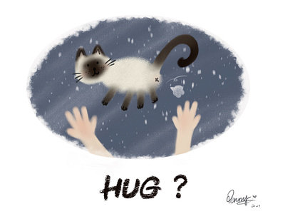 Hug ? cats childrens illustration cute design digital art graphic design illustration ipad original art procreate