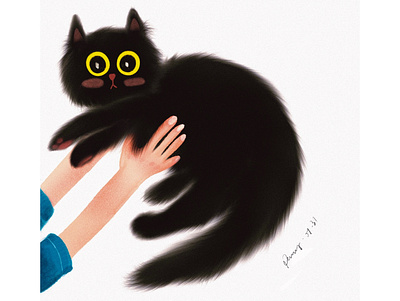 Wee~~ cat cute digital art illustration ipad original art