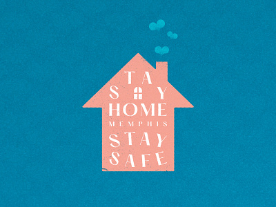 Stay Home 04 01 20 alone alone together blue coronavirus covid 19 flat flatdesign illustration minimal pink psa public safety safe stay home stay safe stayhome