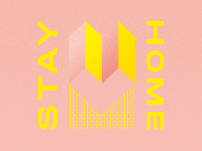 Stay Home 04 10 20 brick bricks coronavirus flat vector geometric home house illustration pink pink and blue psa simple stay home stay safe vector