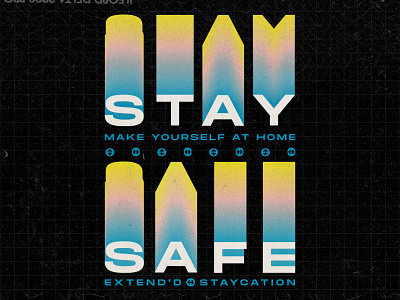 Stay Home 04 22 20 arrows black blue corona coronavirus film flat grid minimal pink psa stay home stay safe staycation texture vector yellow