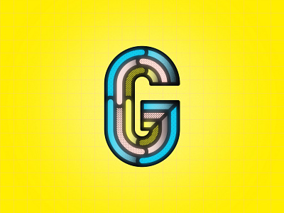 G 36DOT08 36days 36days08 36daysoftype 36dot08 chiesel facets g geometric letter g vector