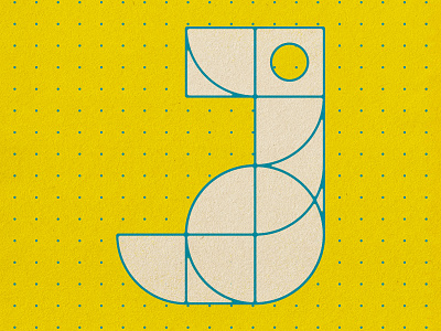 OK_36DOT_J 36daysoftype 36daysoftype-j 36dot design dots geometric grid letter-j minimal segments