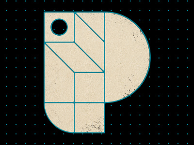 OK_36DOT_P 36days-p 36daysoftype benday dots geometric illustration letter-p logo minimal monogram