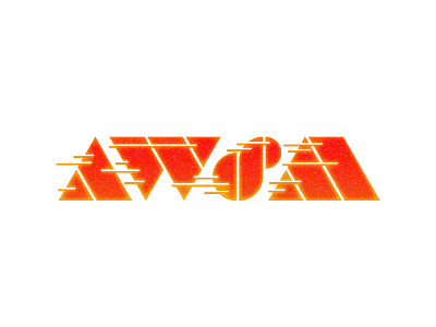 Awesome Stencil awesome lettering letters orange speed type vector