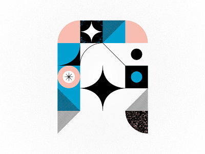 A is for And 36 days of type 36daysoftype 36daysoftype a alphabet blue dots geometric letter a minimal pink quasar texture vector