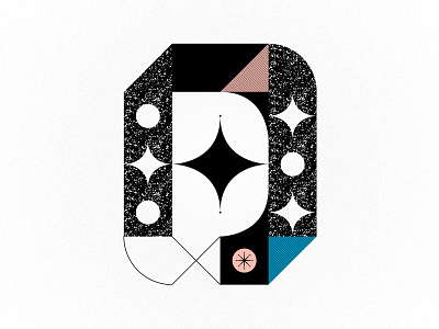D is for Don't 36days d 36daysoftype 36daysoftype d benday geometric illustration minimal pink