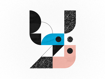 Y is for Yeow 36days y 36daysoftype benday blue geometric minimal pink simple type