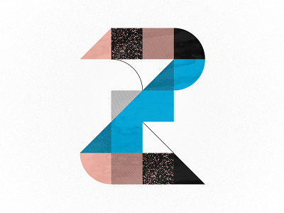 Z is for Zonked 36days z 36daysoftype benday blue design dots geometric illustration minimal pink vector