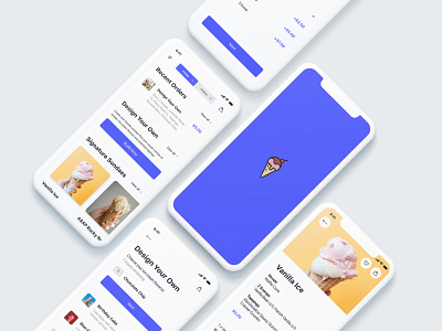 Ice Cream Shop App Concept ice cream shop mobile app ui