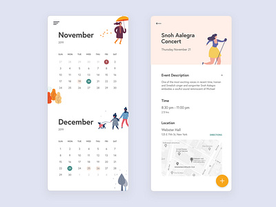 Calendar UI Concept 2