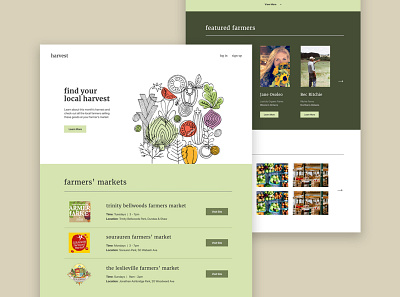 Harvest Website Concept website website design