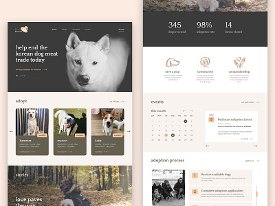 Dog Adoption Website Concept adoption concept dog website website design