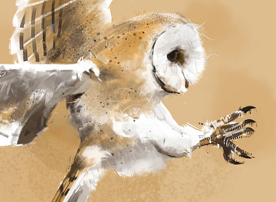 109 color garbage illustration owl photoshop