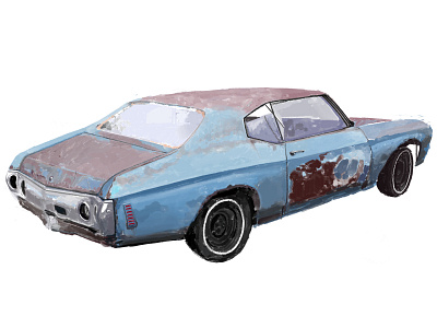 110 car cars color design garbage illustration metal metallic photoshop process retro rust trash