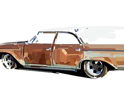 430 car carcrash cars color design garbage gun illustration metal metallic photoshop process retro rust sketch trash