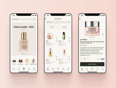 Perfume & Cosmetics Store app app design ios store ui ux