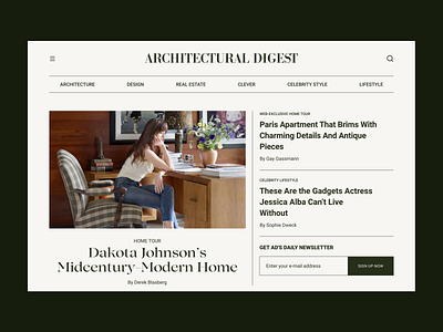 Architectural Digest ❘ Landing Page Redesign
