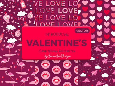 Valentine's Day Vector Patterns