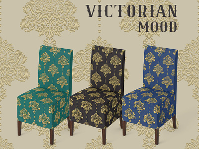 Victorian Mood Chairs fabric furniture pattern pattern design patterns surface pattern design textile design upholstery upholstery fabric victorian victorian design vintage