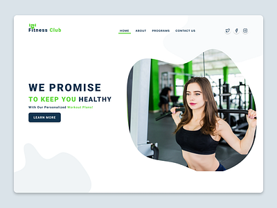 Fitness Club : Fitness Web Landing Page