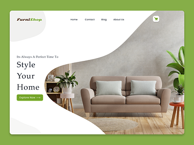 FurniSop - Furniture Store Landing Page coddoc design furnitre shop furniture landing page ui ux
