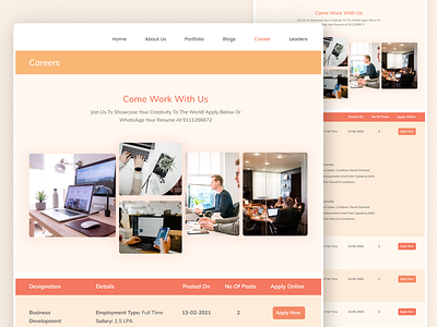 Career Page for IT Company career page design it company ui ui design ux