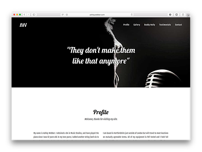 Ashley Webber Music bootstrap branding css html interface js logo php responsive typography web design web development