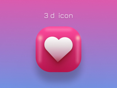 3D love 3d graphic design vector икона