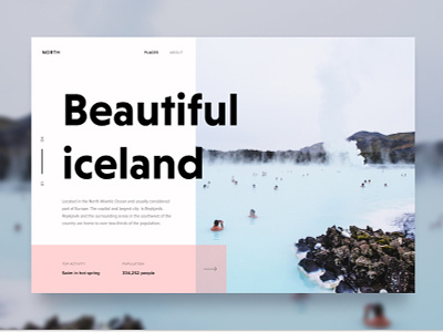 Home page iceland design ui ux