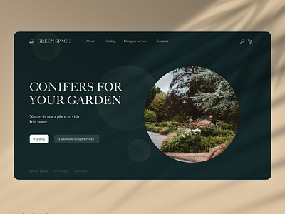 Landing page design concept for a garden center by AnastasijaV on Dribbble