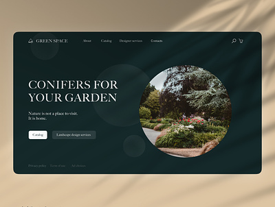 Landing page design concept for a garden center figma landingpage ui ux webdesign