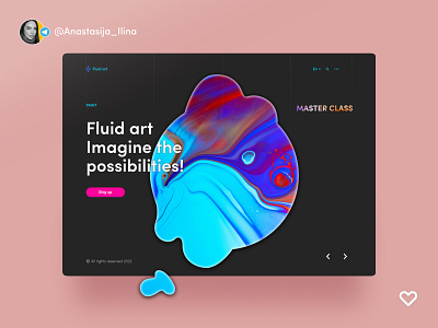 Fluid art landing page