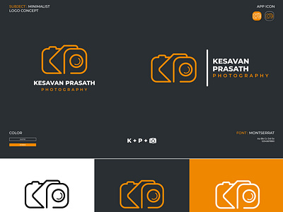 Minimalist logo for a photographer Named Kesavan Prasath