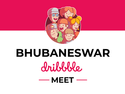 Bhubaneswar Dribbble Meet branding illustration illustrator meetup vector web