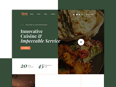 Multi Cuisine Restaurant Website Template graphic design restaurant template ui website
