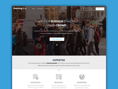 ThemingStrap got New look ui web web design