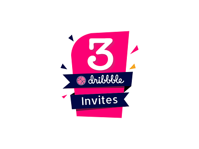 3 Dribbble Invites invitations invite invites invites giveaway ui ux vector