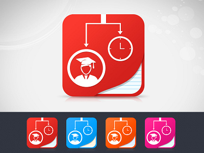 Study Schedule android app download flat graphic icon ios iphon mobile schedule template website
