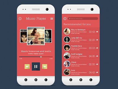 Music Player app download flat freebie icon iphone mobile music player psd ui website