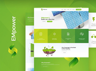 EMpower - Solar & Renewable Energy design vector web app web design web template web theme web theme design web ui website website templates