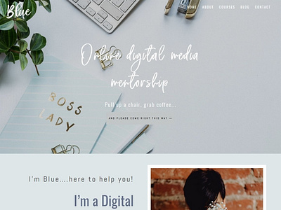 Blue Divi Child theme for business