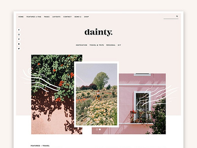 Dainty - Blog & Shop WordPress Theme blog blog design blogger blogging business theme web template web themes website design wordpress wordpress blog wordpress theme