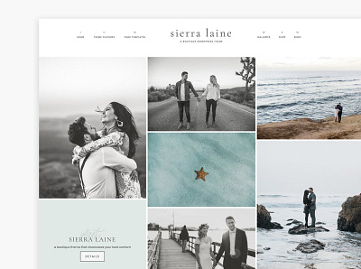 Sierra Laine - A Boutique Theme photography photography portfolio photography website web template web theme web themes wordpress