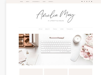 Amelia May Wordpress Theme blog template blog theme blogger blogging web theme wordpress wordpress blog wordpress theme