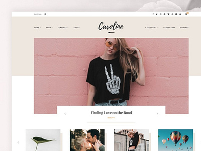 Caroline - A Wordpress Blog Theme blog theme blogger clean greek font responsive website web theme wordpress blog