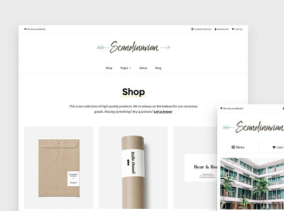 Scandinavian - Minimal WP Shop Theme clean ecommerce business ecommerce design ecommerce shop responsive website design template web themes wordpress blog