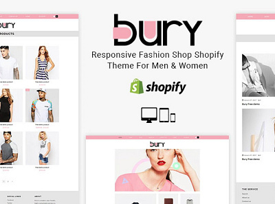 Bury - Fashion Shop Shopify Theme branding graphic design shopify theme wo wordpress blog wordpress shopify theme
